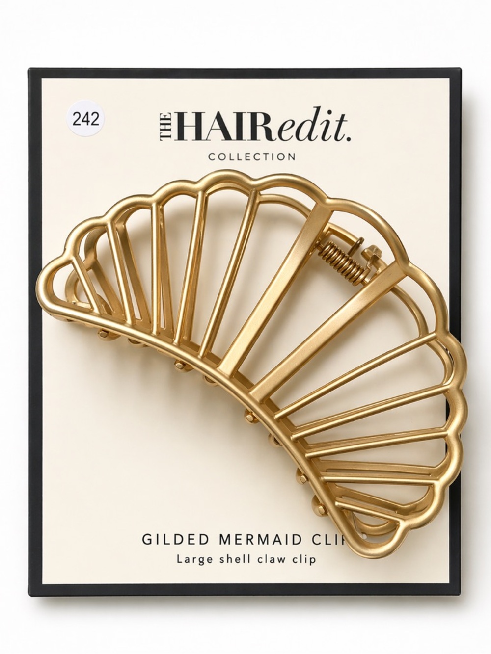 The HAIR edit Curated collection Gilded Mermaid Large Shell Claw Clip - Gold
